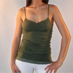 NWT MADE IN ITALY F.Ferrante military green top
